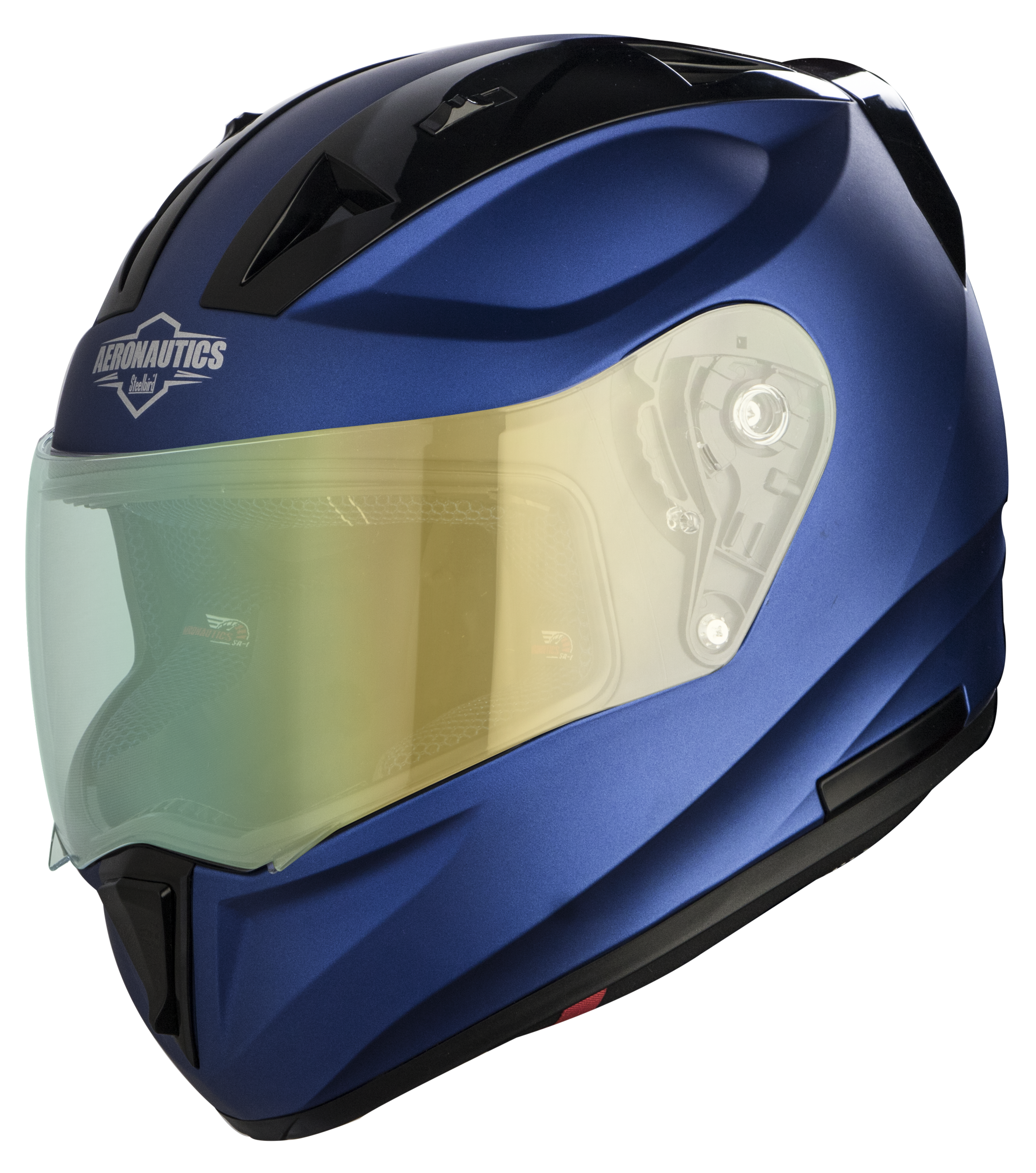 SA-1 Aeronautics Mat Y. Blue ( Fitted With Clear Visor Extra Green Night Vision Visor Free)